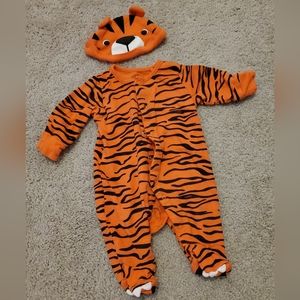 Tiger sleeper with hat, 0-3m